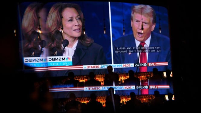 Debat capres AS antara Donald Trump dengan Kamala Haris