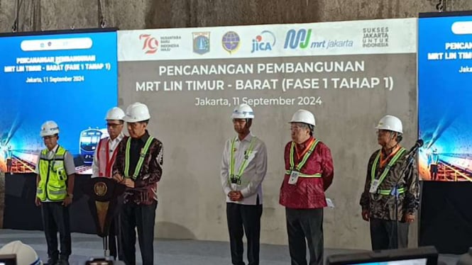 Presiden Joko Widodo (Jokowi) Canangkan MRT Fase 2 di Thamrin