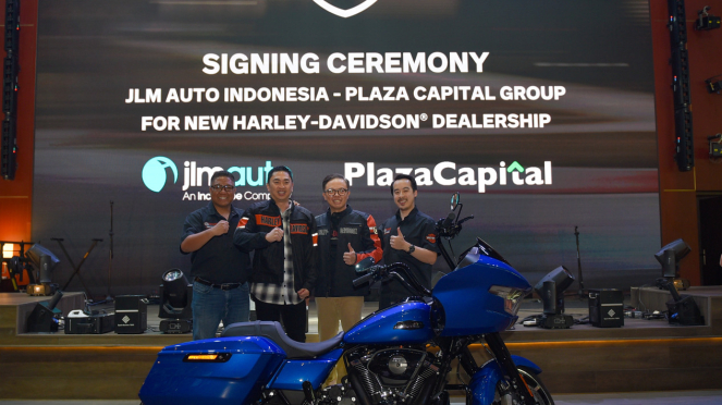 Acara peresmian kerja sama pembukaan diler baru Harley-Davidson