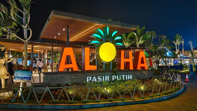 Aloha Pantai Pasir Putih, salah satu lokasi wisata di PIK 2, Kosambi, Tangerang.