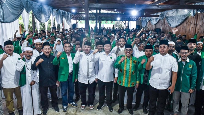 Mardiono ketika dirinya hadir dalam acara Konsolidasi Pemenangan Pemilihan Kepala Daerah 2024, di Probolinggo, Jawa Timur pada Kamis 12 September 2024. (Istimewa)