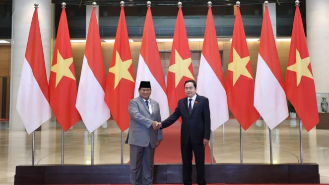 Prabowo Subianto bertemu dengan Ketua Majelis Nasional Vietnam H.E. Mr. Tran Thanh Man.