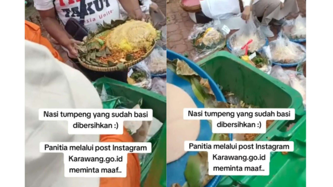 Klarifikasi Pemkab Karawang terkait video pembuangan nasi tumpeng