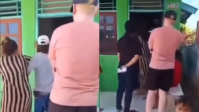 Viral! Bule Santai Nonton Penggerebekan Pasangan Mesum di Depan Mata