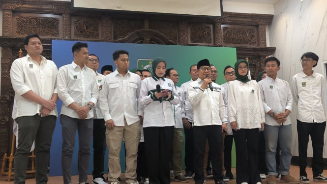 Ketua Umum PKB Muhaimin Iskandar alias Cak Imin mengumumkan jajaran Ketua-Wakil Ketua Harian DPP PKB, Rabu, 18 September 2024