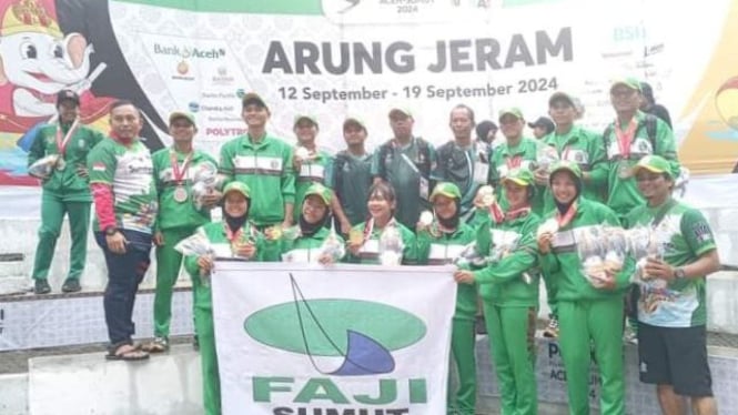 Tim arung jeram putri sukses menyabet dua medali emas di PON 2024.(istimewa/VIVA)