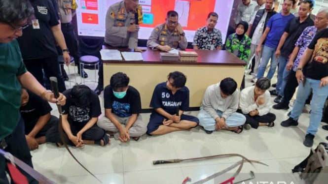 Gangster pelaku pembacokan mahasiswa di Semarang