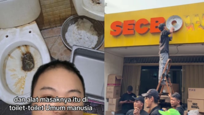 Geger! Restoran Rice Bowl Kegep Cuci Alat Masak di Toilet Kotor