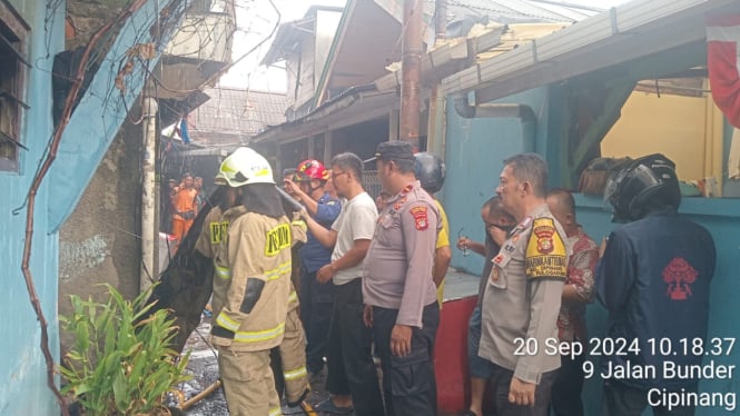 Lokasi kebakaran di Jakarta Timur yang menewaskan 3 balita.