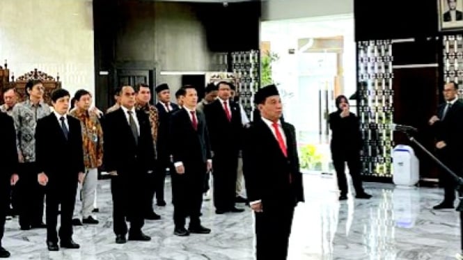 [dok. Pelantikan Tri Winarno sebagai Direktur Jenderal Mineral dan Batu Bara (Dirjen Minerba), di Kementerian ESDM, Jakarta, Jumat, 20 September 2024]