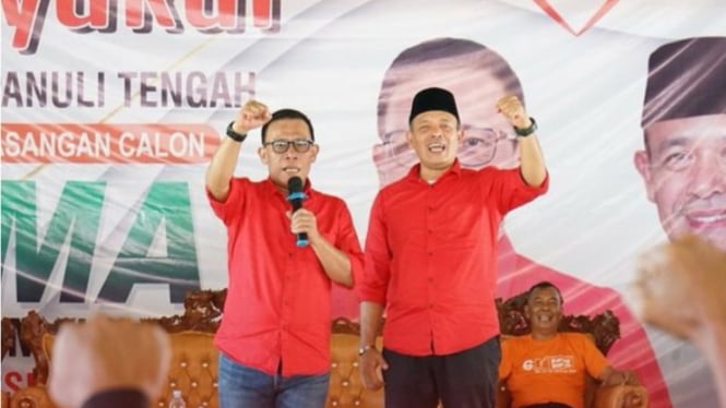 Pasangan calon Bupati dan Wakil Bupati Tapteng, Masinton Pasaribu-Mahmud Effendi Lubis.