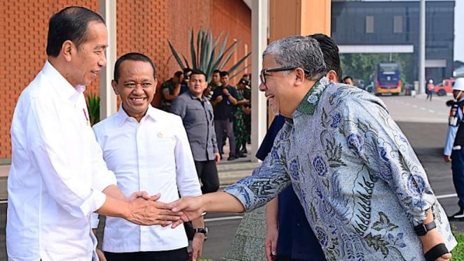 Presiden Jokowi Bersama Fahri Hamzah di Halim Perdanakusuma