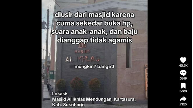 Masjid di Sukoharjo Viral Gegara Pengurus yang Dinilai Tak Sopan