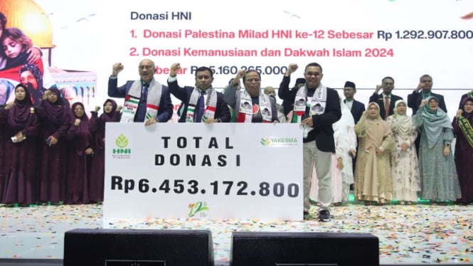 Donasi dari mitra HNI untuk Palestina.