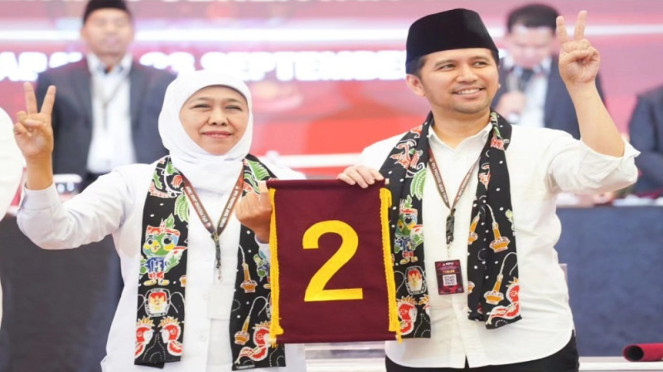 Khofifah-Emil Dardak dapat nomor urut 2