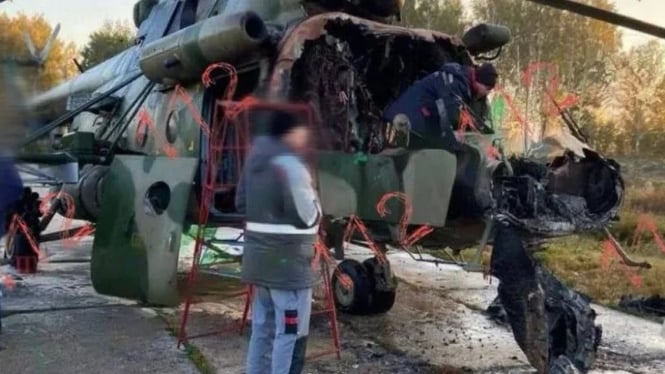 VIVA Militer: Helikopter Mil Mi-8 dibakar dua remaja Rusia