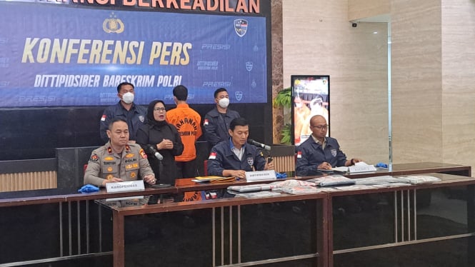 Konferensi Pers Dittipidsiber Bareskrim Polri