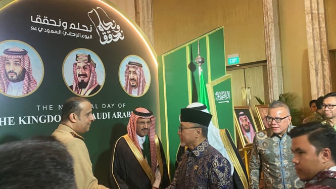 Dubes Arab Saudi dan Mendag Zulkifli Hasan di Hari Nasional Arab Saudi ke-94