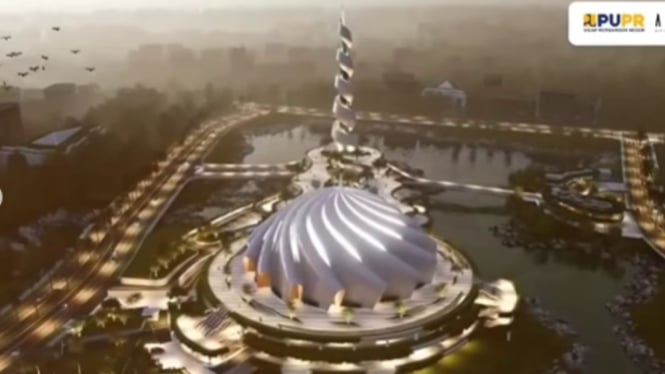 Ilustrasi Masjid Negara oleh Kementerian PUPR