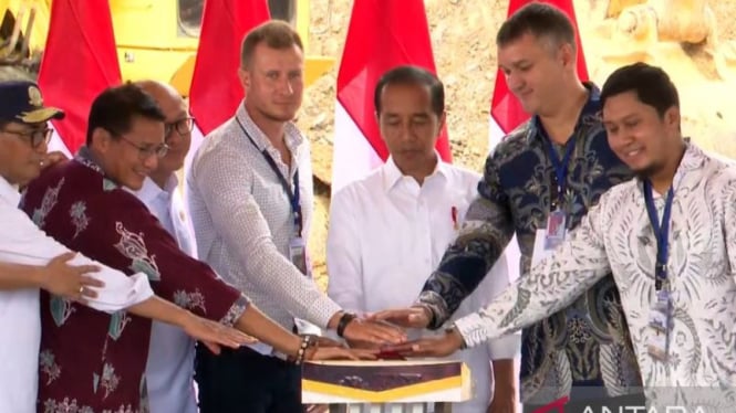 Jokowi groundbreaking Magnum Resor Nusantara.