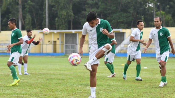 PSMS Medan gelar latihan jelang menghadapi Persikabo 1973 di Stadion Baharuddin Siregar, Kabupaten Deliserdang.(dok PSMS)