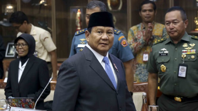 Prabowo Subianto Hadiri Raker Terakhir dengan Komisi 1 DPR