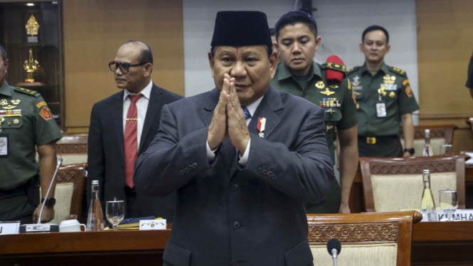 Prabowo Subianto Hadiri Raker Terakhir dengan Komisi 1 DPR