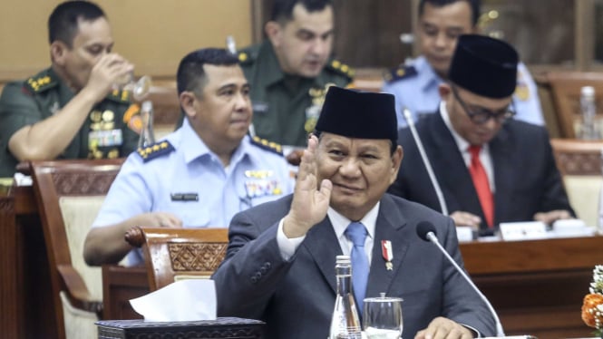 Prabowo Subianto Hadiri Raker Terakhir dengan Komisi 1 DPR