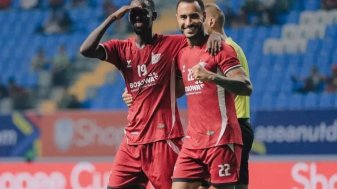 Celebración del gol del PSM Makassar