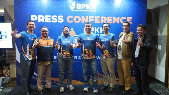 Konferensi pers BPKH Haji Lari 2024 di Menara Muamalat, Jakarta