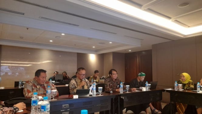 Kepala Perwakilan BI Provinsi Banten Ameriza M Moesa (ketiga dari kanan) saat kegiatan capacity building TPID se Banten di Provinsi Jawa Tengah, Kamis (26/9/2024).