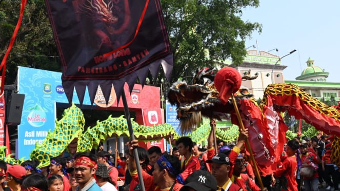 12º Carnaval Cultural Anual Gotong Toapekong em Tangerang.