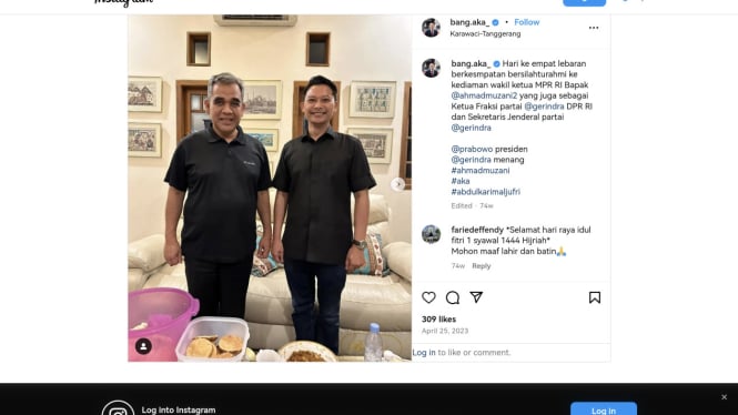 Cawagub Sulteng, Abdul Karim Aljufri dengan Sekjen Gerindra Ahmad Muzani