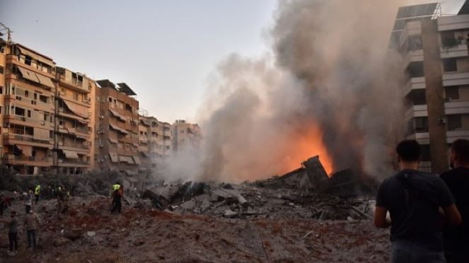 Israel menyerang markas Hizbullah di Beirut, Lebanon