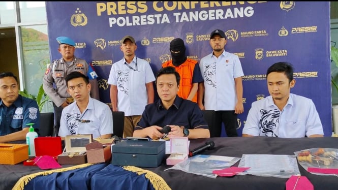 Kasat Reskrim Polresta Tangerang, Kompol Arief N Yusuf saat berikan keterangan pers