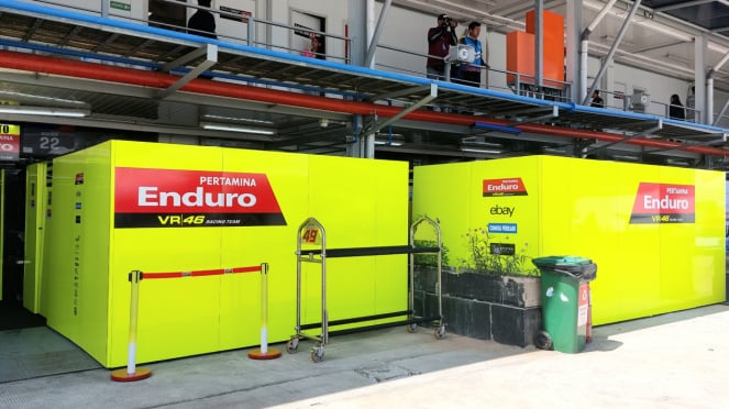 Paddock Pertamina Enduro VR46 di Sirkuit Mandalika