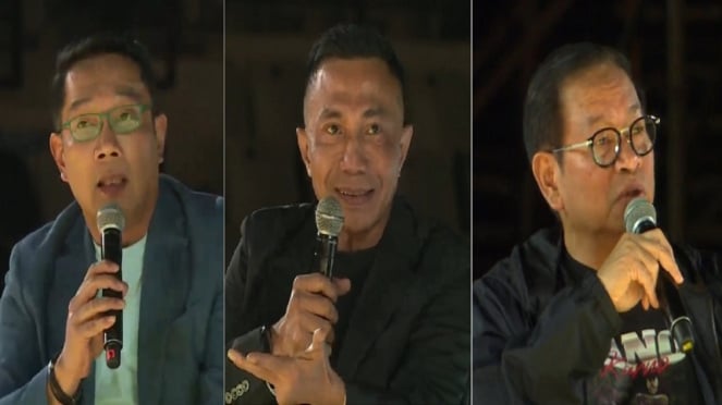 Los tres candidatos a gobernador de Yakarta son Ridwan Kamil, Dharma Pongrekun y Pramono Anun.