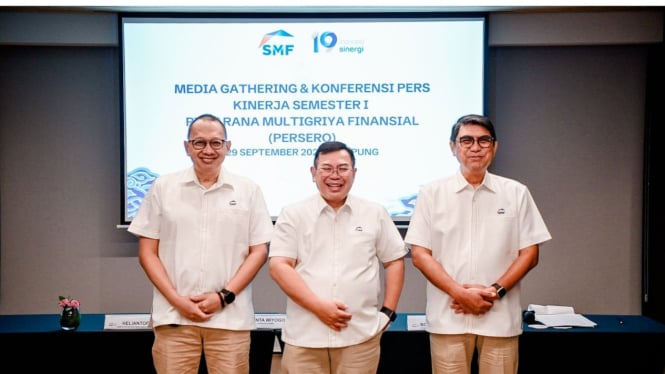 PT Sarana Multigriya Finansial (SMF) memaparkan kinerja keuangan semester I 2024