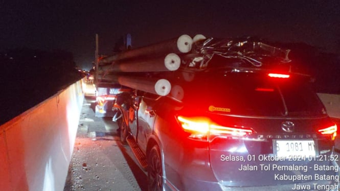 Mobil yang ditumpangi Kapolres Boyolali alami kecelakaan di Tol Pemalang-Batang