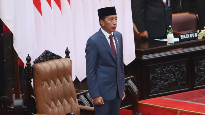 Presiden Jokowi Hadiri Pelantikan Anggota DPR MPR DPD RI