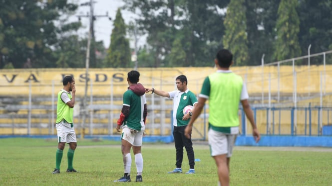 PSMS Medan saat melakoni sesi latihan.(dok PSMS)