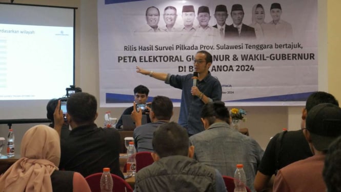 Charta Politika merilis hasil survei Pilgub Sulawesi Tenggara