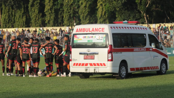 PSMS saat menjamu FC Bekasi City, di Stadion Baharuddin Siregar, Kabupaten Deliserdang.(B.S.Putra/VIVA)