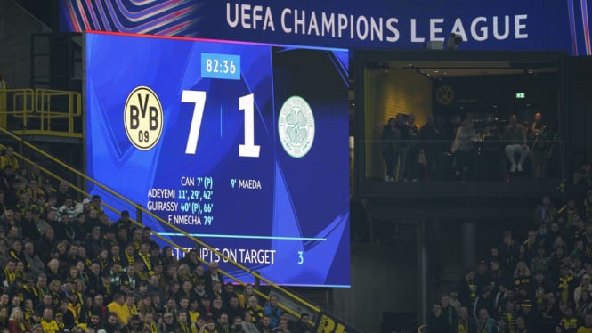 Borussia Dortmund kalahkan Celtic 7-1 di Liga Champions