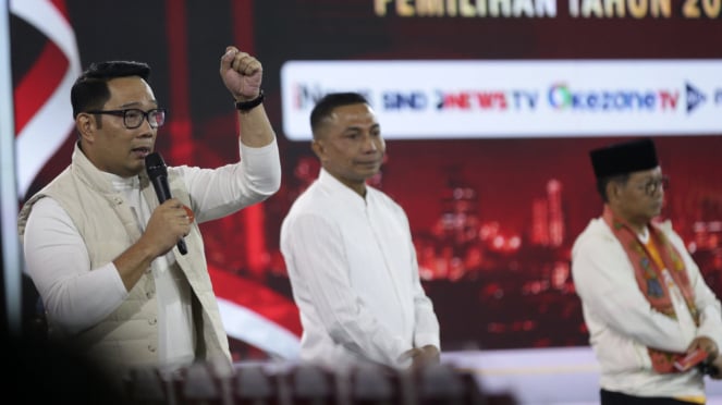 El candidato a gobernador Ridwan Kamil, primer debate para las elecciones regionales de DKI Yakarta 2024