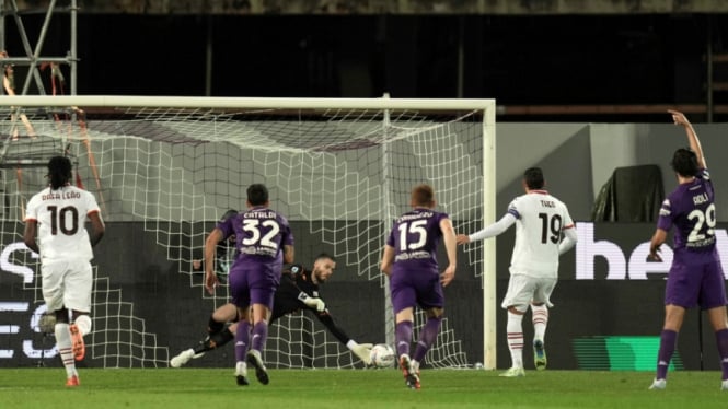 David De Gea saat Fiorentina melawan AC Milan