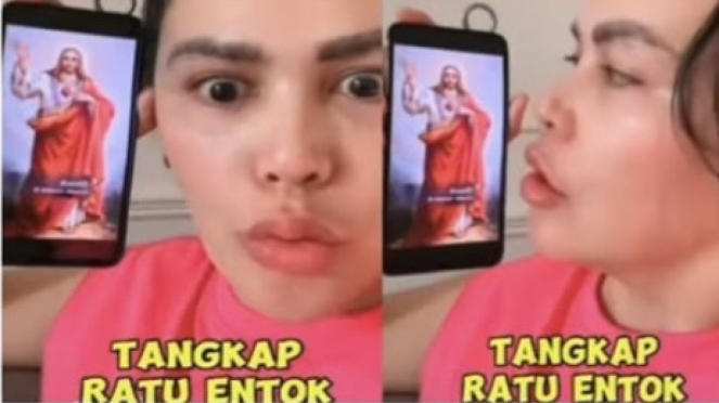 Polisi Tangkap Seleb TikTok Ratu Entok Yang Viral Suruh Yesus Cukur Rambut