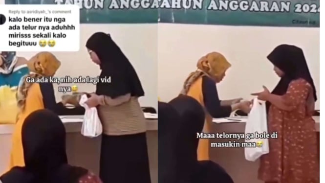 Panitia Pembagian Bantuan Gizi Ibu Hamil Ambil Lagi Bansos Telur Usai Difoto