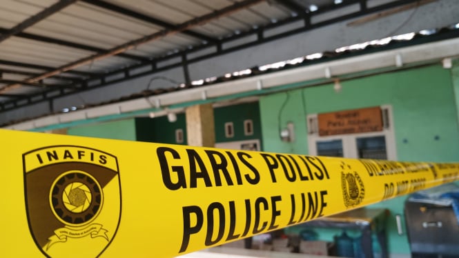 Lokasi panti asuhan diberi garis polisi