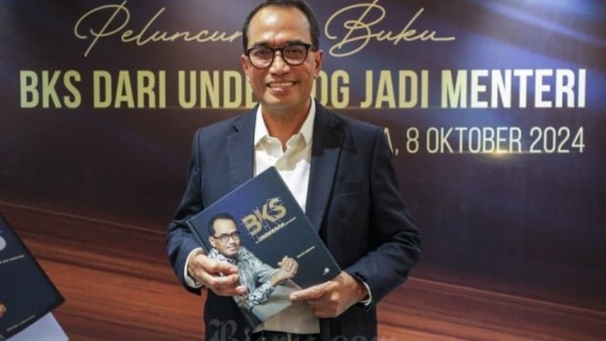 Menteri Perhubungan Budi Karya Sumadi di acara peluncuran buku 'BKS Dari Underdog Jadi Menteri'